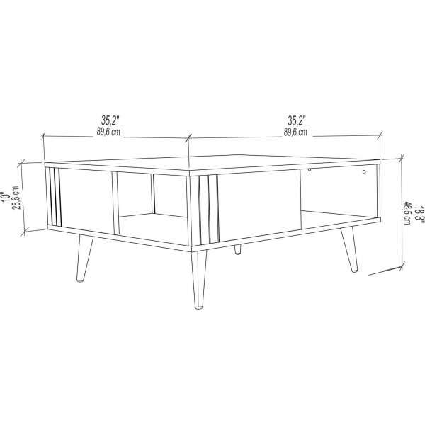 Ronas soffbord 89,6 x 89,6 cm - Vit Ronas soffbord 89,6 x 89,6 cm - Vit