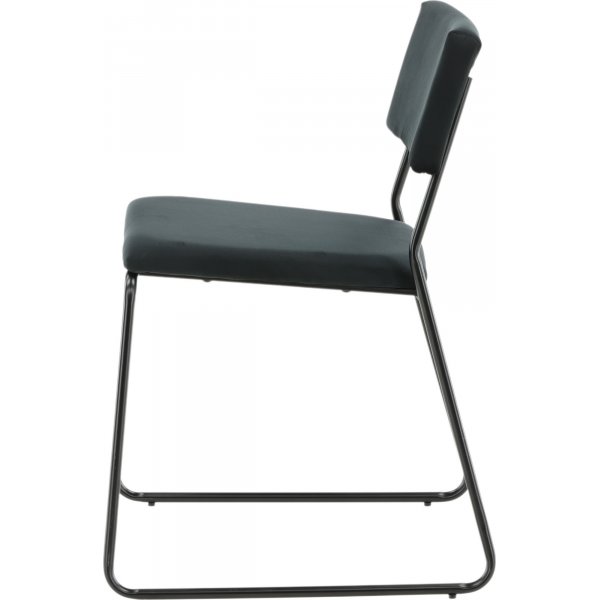 Chaise Frequency - Velours noir