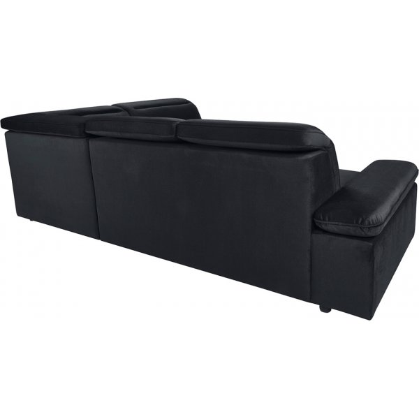 Canap d\\\'angle droit Darby - Noir