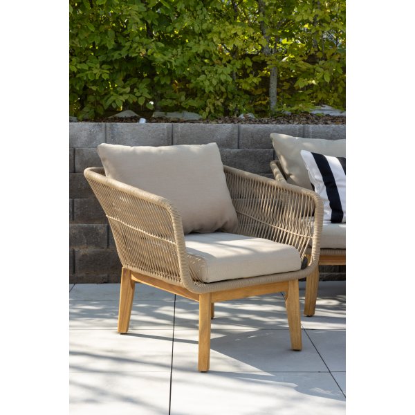 Salon Chania groupe 1 - Beige/acacia Salon Chania groupe 1 - Beige/acacia