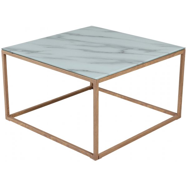 Link soffbord med marmorerat glas - 75 x75 cm + Flckborttagare fr mbler