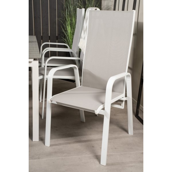 Levels utematgrupp med 6 st Copacabana stolar - Grå/Vit Levels utematgrupp med 6 st Copacabana stolar - Grå/Vit