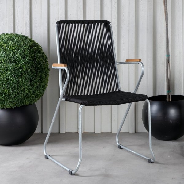 Bois matstol - Svart/Gr�