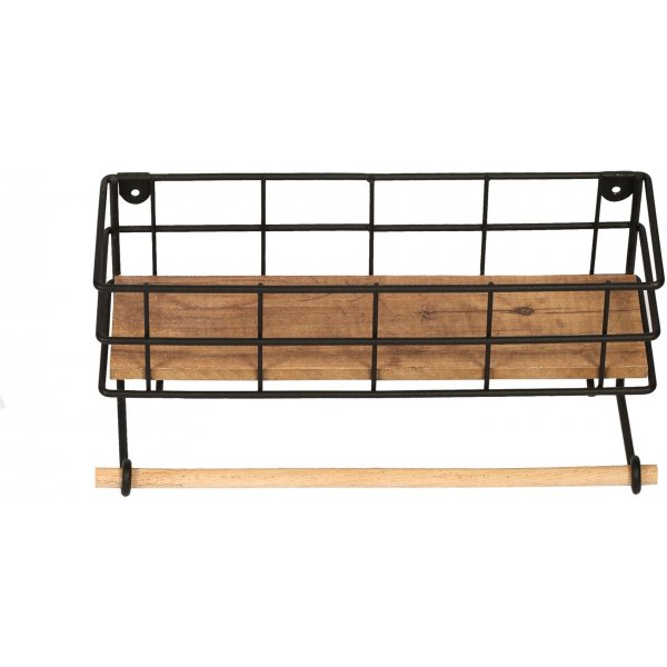 Gwen wandplank - Eiken/zwart Gwen wandplank - Eiken/zwart