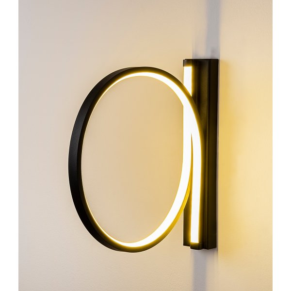 Haldur wandlamp loop - Zwart