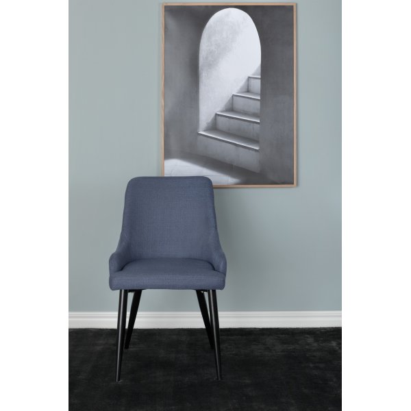 Chaise de salle  manger Paradis - Bleu/noir