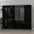 Cavolo garderob 225x52x190 cm - Antracit/svart