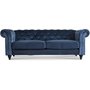 Royal Chesterfield 3-sits soffa i sammet mrkbl