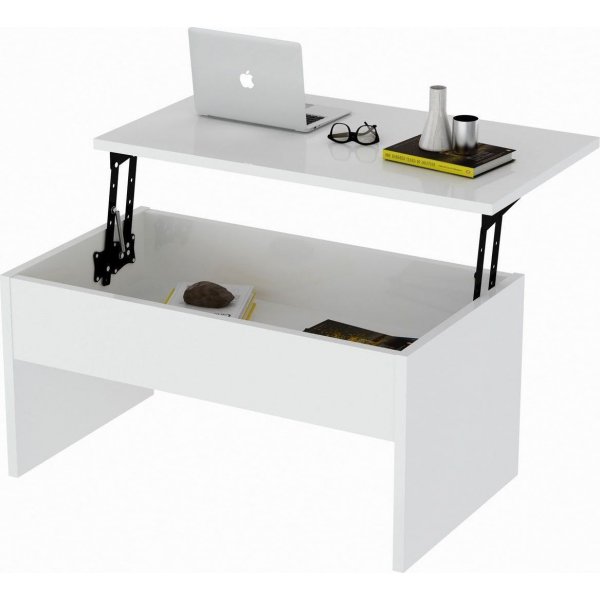 Akilli soffbord 90 x 45 cm - Vit