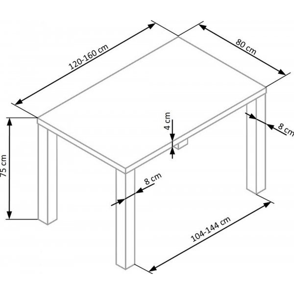 Johanna matbord 120-160 cm - Vit Johanna matbord 120-160 cm - Vit