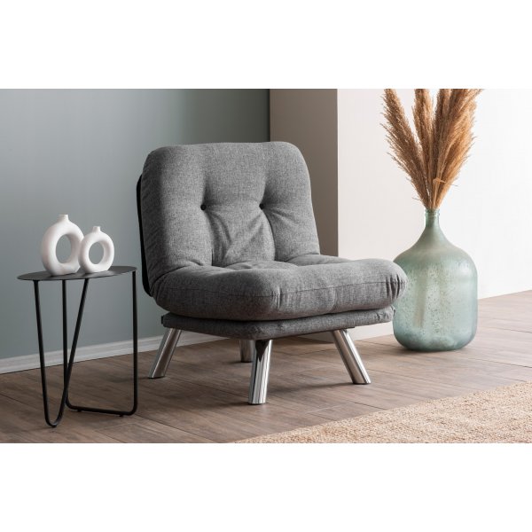 Fauteuil lit Misa - Gris clair Fauteuil lit Misa - Gris clair