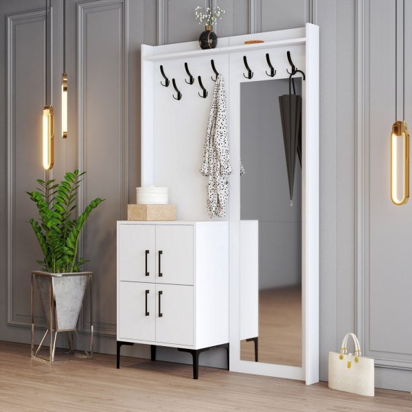 Meuble hall berlinois bc - Blanc