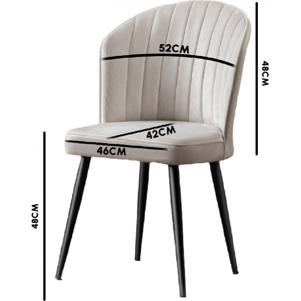 Rubi matstolset - Gul/svart Rubi matstolset - Gul/svart