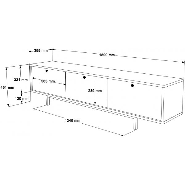 Banc TV Crea - Chêne Banc TV Crea - Chêne