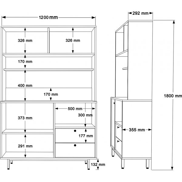 Royce köksskåp 5 - Ek/grön Royce köksskåp 5 - Ek/grön