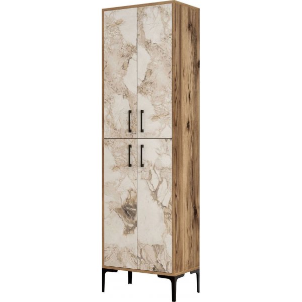 Berlin skoskåp - Valnöt/vit marmor Berlin skoskåp - Valnöt/vit marmor