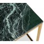 Table basse d'appoint 50 - Marbre vert / Laiton poli