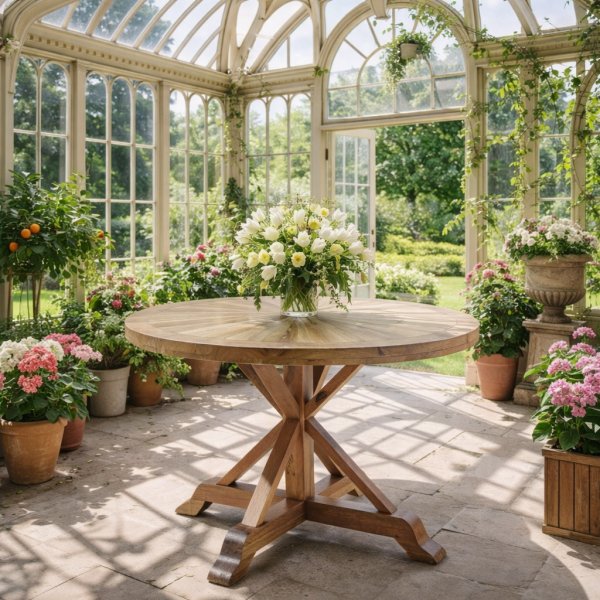 Palma rustikt matbord Ø120 cm - Vintage Palma rustikt matbord Ø120 cm - Vintage