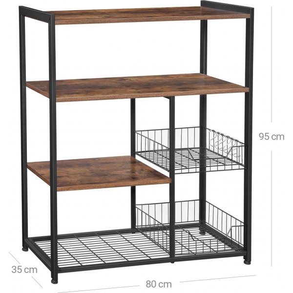 Collin keukenplank - Bruin/zwart