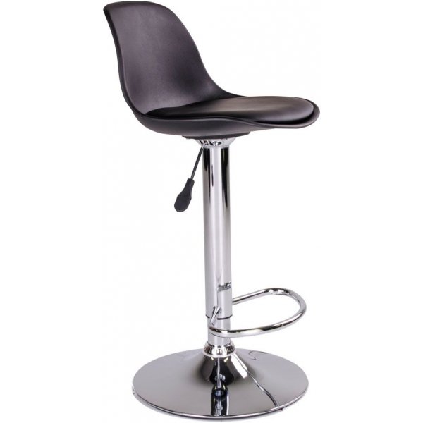 Tabouret de bar Trondheim - Noir/chrome + Nettoyage textile pour meubles