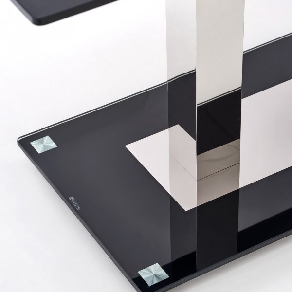 Phoenix bord 130 x 80 cm - Svart / Krom Phoenix bord 130 x 80 cm - Svart / Krom