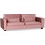 Adore Loungesoffa 4-sits soffa - Dusty pink (Sammet)