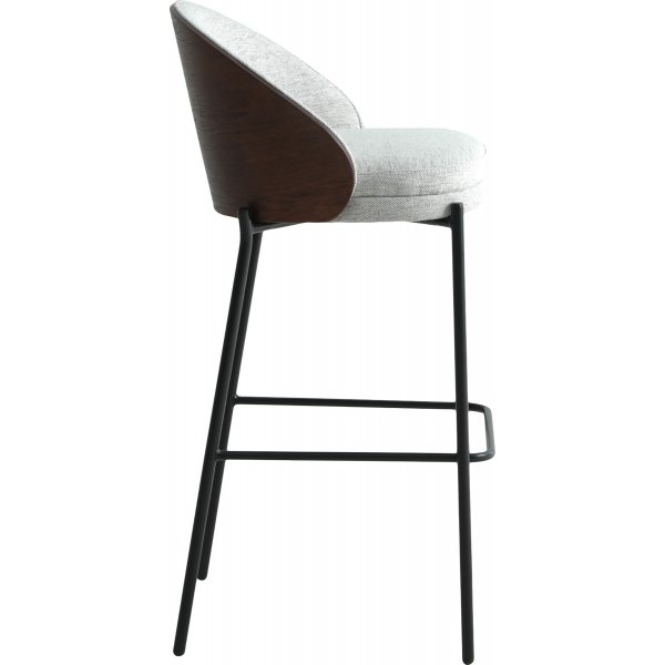 Tabouret de bar Canelas Gris clair/Marron fonc