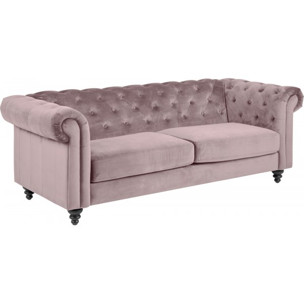 Charlietown 3-sits soffa - Puderrosa