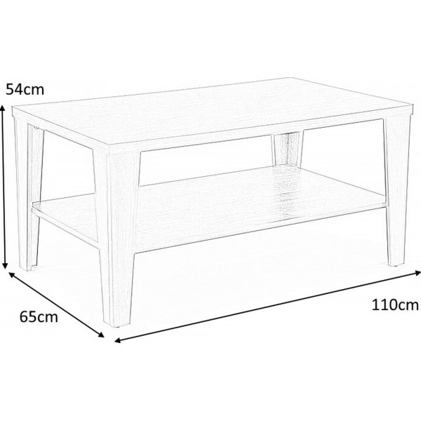 Harper soffbord 110x65 cm - Mrk valnt