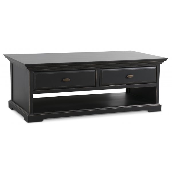 Table basse Paris avec rangement 130 x 70 cm + Dtachant pour meubles