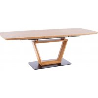 Santiago matbord 160-220 cm - Ek/svart
