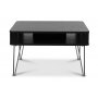 Designa soffbord kvadrat - Krom/Svart