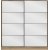 Kapusta garderob med spegeldrrar, 180 cm - Brun