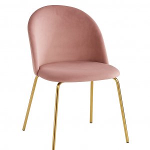 Giovani velvet stol i rosa sammet / Mässing + Möbeltassar Giovani velvet stol i rosa sammet / Mässing + Möbeltassar