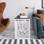 Hare satsbord 45,5 x 51 cm - Vit/svart