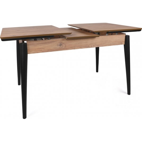 Table à manger Sigma 130-166 x 80 cm - Noyer/noir Table à manger Sigma 130-166 x 80 cm - Noyer/noir