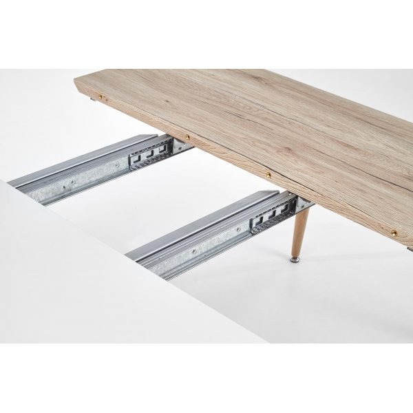 Table à manger Paloma 120-200 cm - Blanc/chêne san remo Table à manger Paloma 120-200 cm - Blanc/chêne san remo