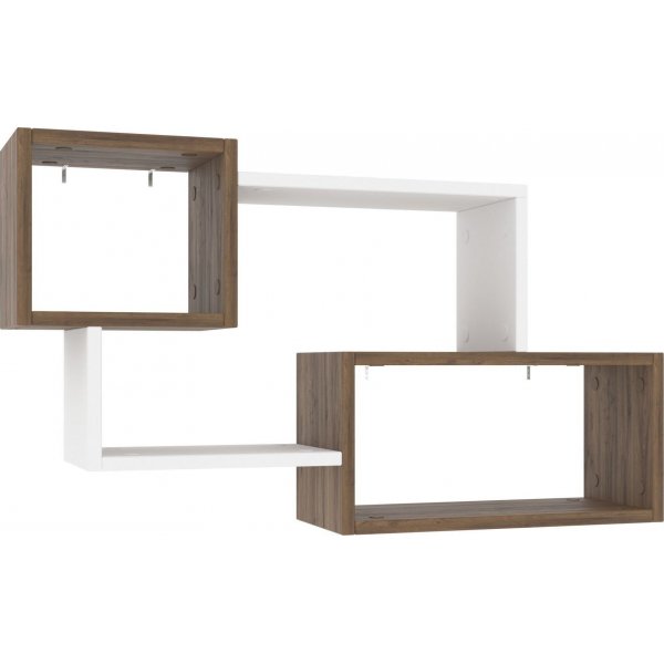 Ejder wandplank - Walnoot/wit Ejder wandplank - Walnoot/wit