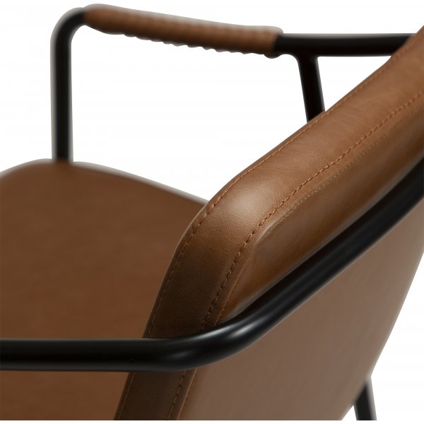 Tabouret de bar Boto - PU marron clair