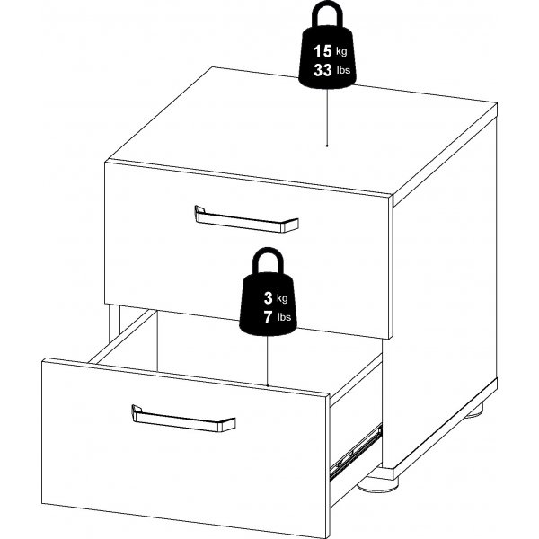 Dallas sängbord - Mörkbrun Dallas sängbord - Mörkbrun