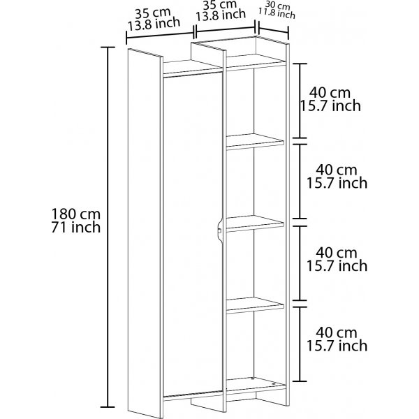 Oferta bokhylla - Grå Oferta bokhylla - Grå