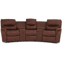 Rom Biosoffa - 3-sits recliner (manuell funktion) i brunt microfibertyg Rom Biosoffa - 3-sits recliner (manuell funktion) i brunt microfibertyg