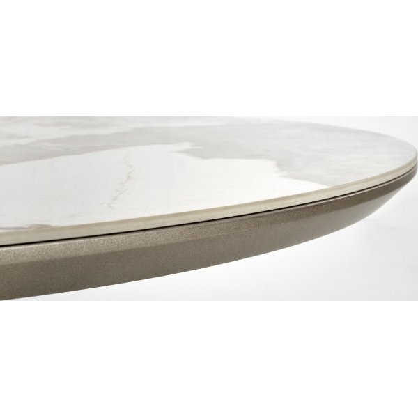 Robinson matbord 160-200 x 90 cm - Beige marmor/cappuccino/svart Robinson matbord 160-200 x 90 cm - Beige marmor/cappuccino/svart