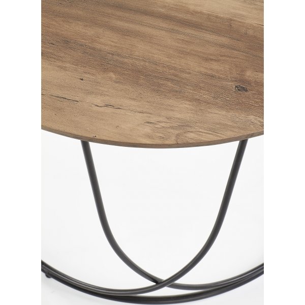 Bobby soffbord Ø60 cm - Valnöt/svart Bobby soffbord Ø60 cm - Valnöt/svart