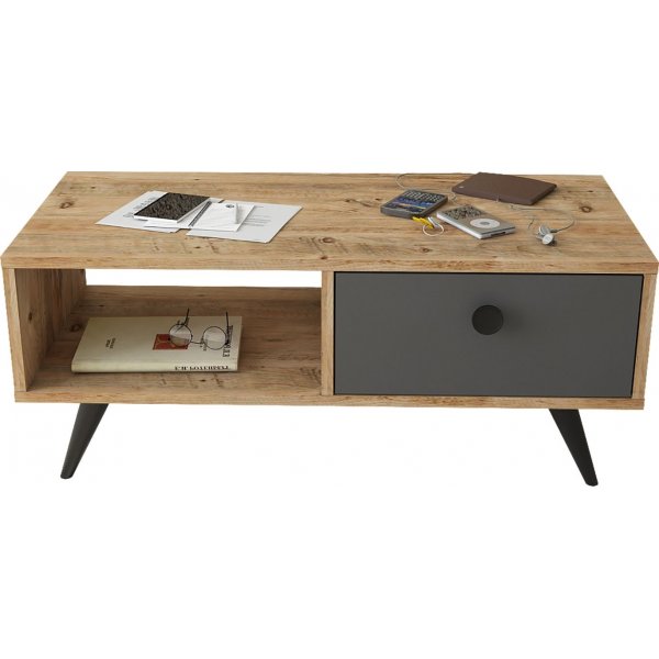 Vilamo soffbord 96 x 44,5 cm - Furu/antracit