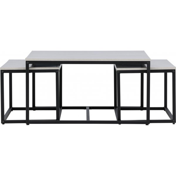 Solna soffbord 80/38 x 80/73 cm - Grå/svart Solna soffbord 80/38 x 80/73 cm - Grå/svart