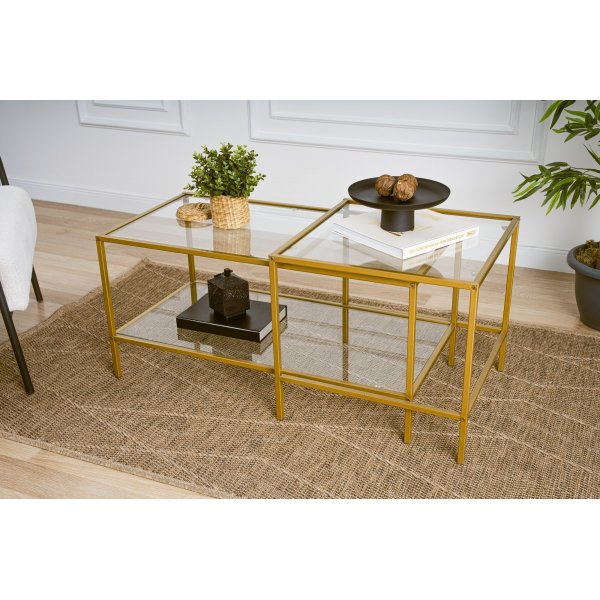Sevay soffbord-set - Guld Sevay soffbord-set - Guld