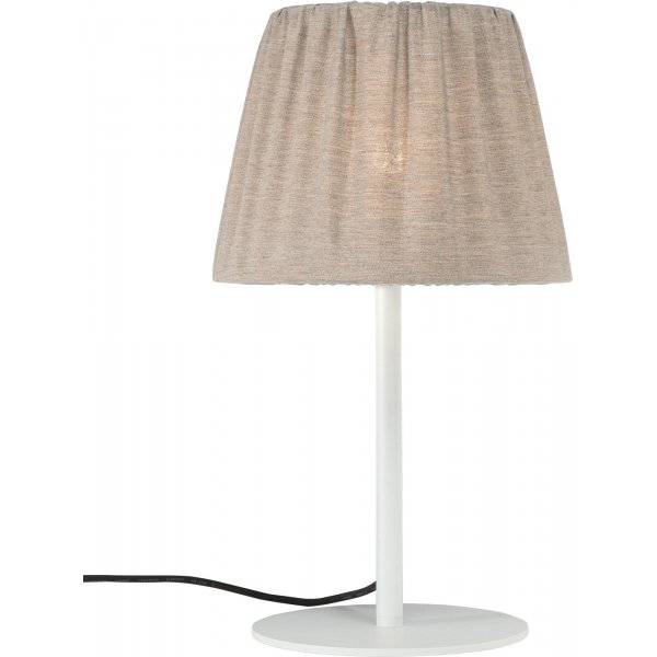 Lampe de table Agnar pour l'extérieur avec abat-jour plissé - Marron/blanc - 57 cm Lampe de table Agnar pour l'extérieur avec abat-jour plissé - Marron/blanc - 57 cm