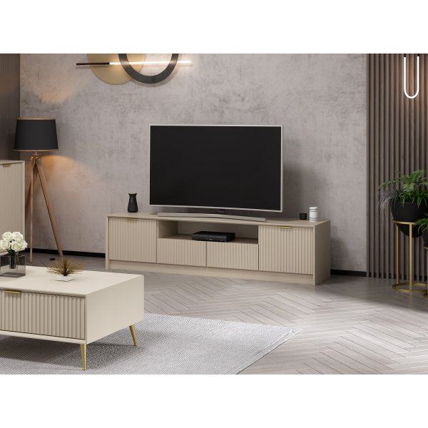 Meuble TV Bazal sans pieds - Beige Meuble TV Bazal sans pieds - Beige