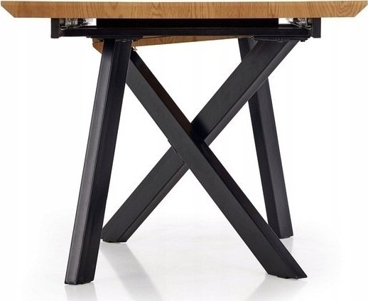 Table  manger Errol 180-240 x 90 cm - Chne/noir
